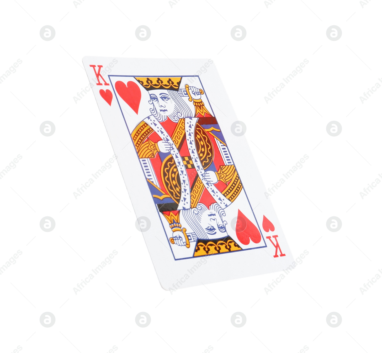 Photo of Playing card isolated on white. Poker game