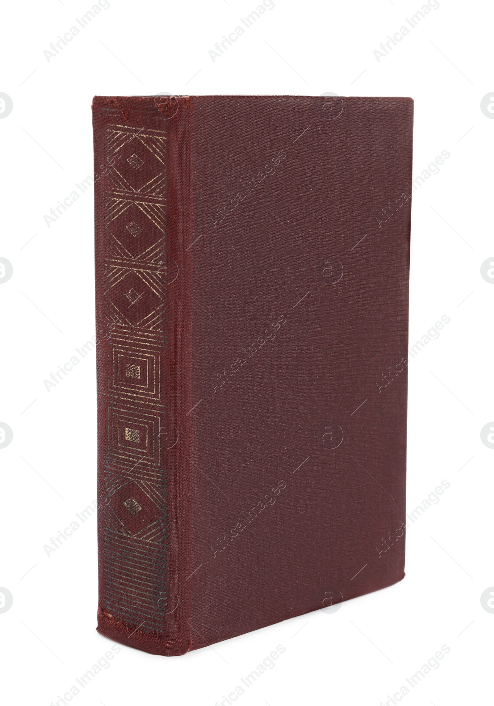 Photo of One old hardcover book isolated on white