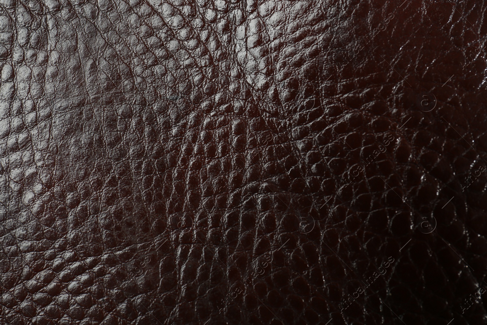 Photo of Brown natural leather as background, top view