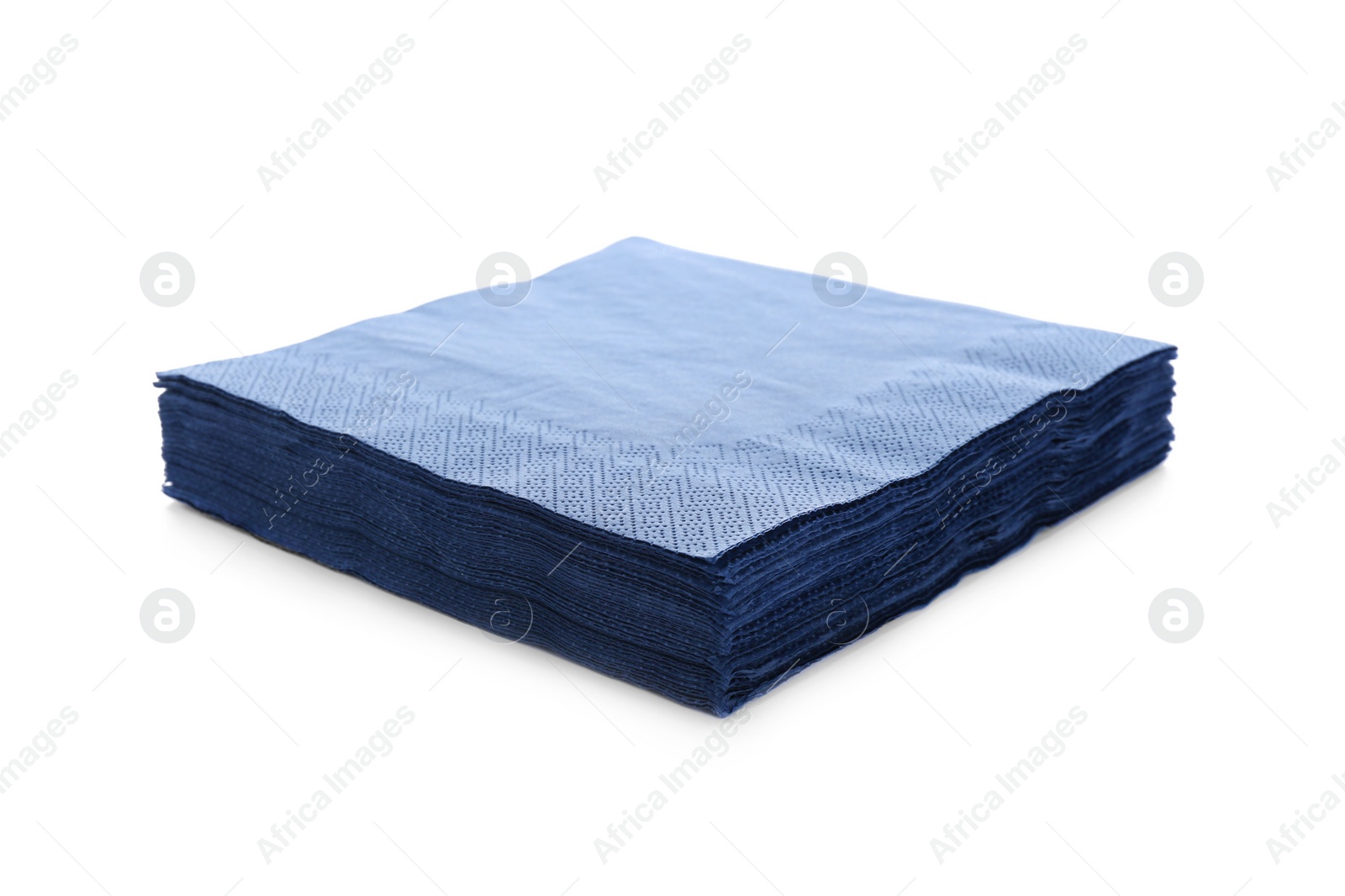 Photo of Stack of paper napkins on white background