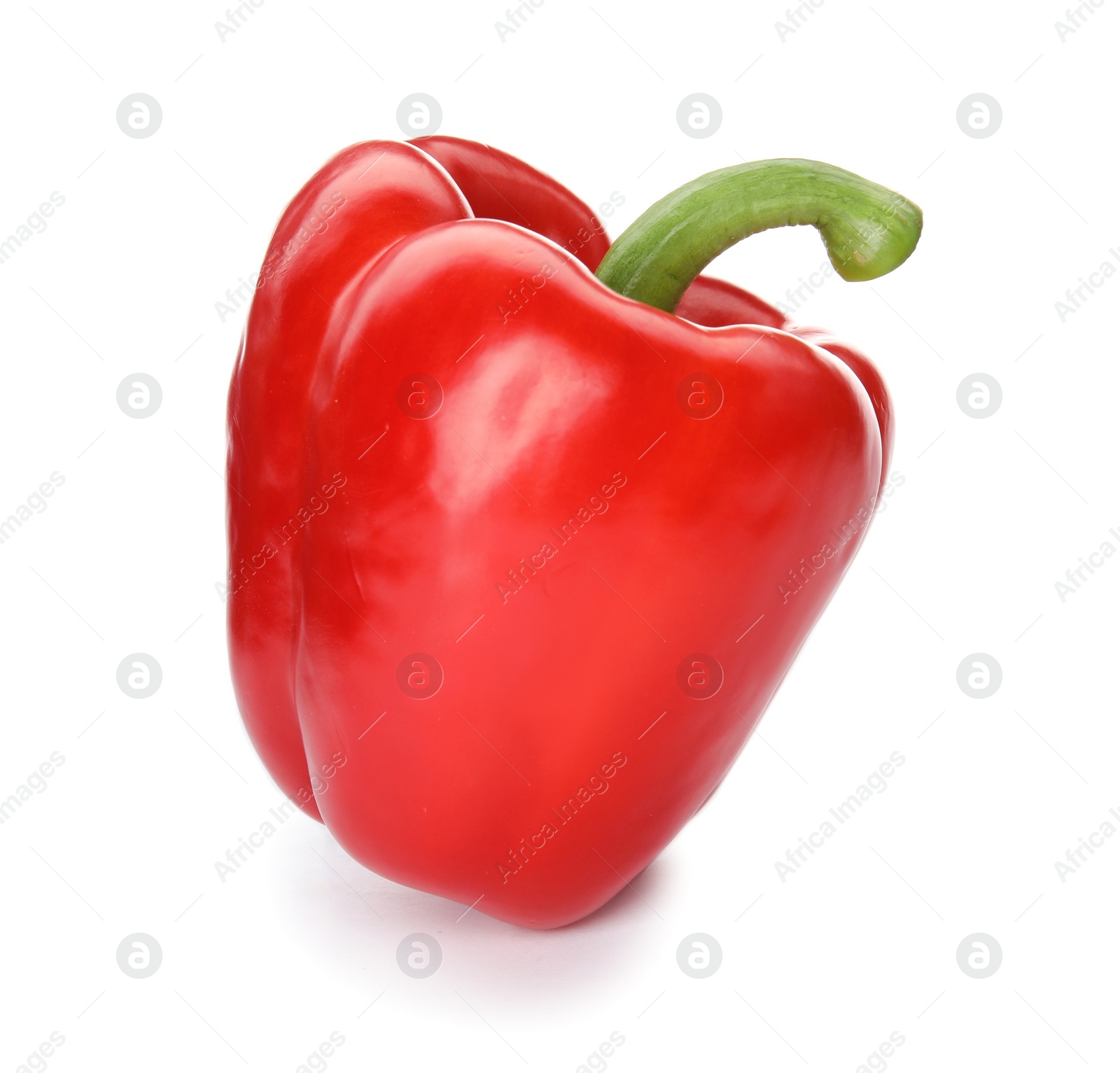 Photo of Raw ripe paprika pepper on white background