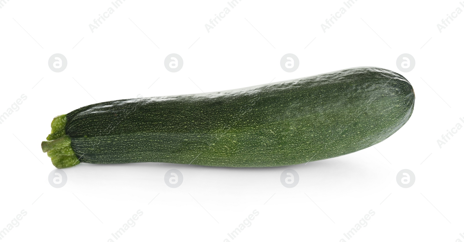 Photo of Fresh ripe green zucchini isolated on white