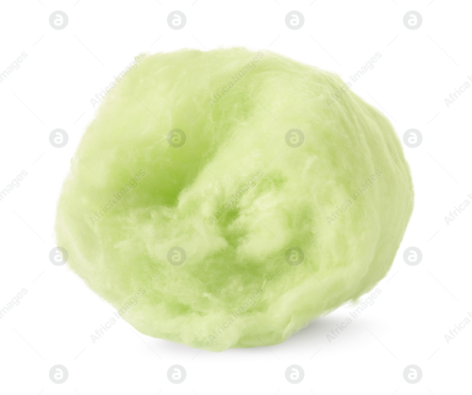 Photo of Sweet green cotton candy isolated on white