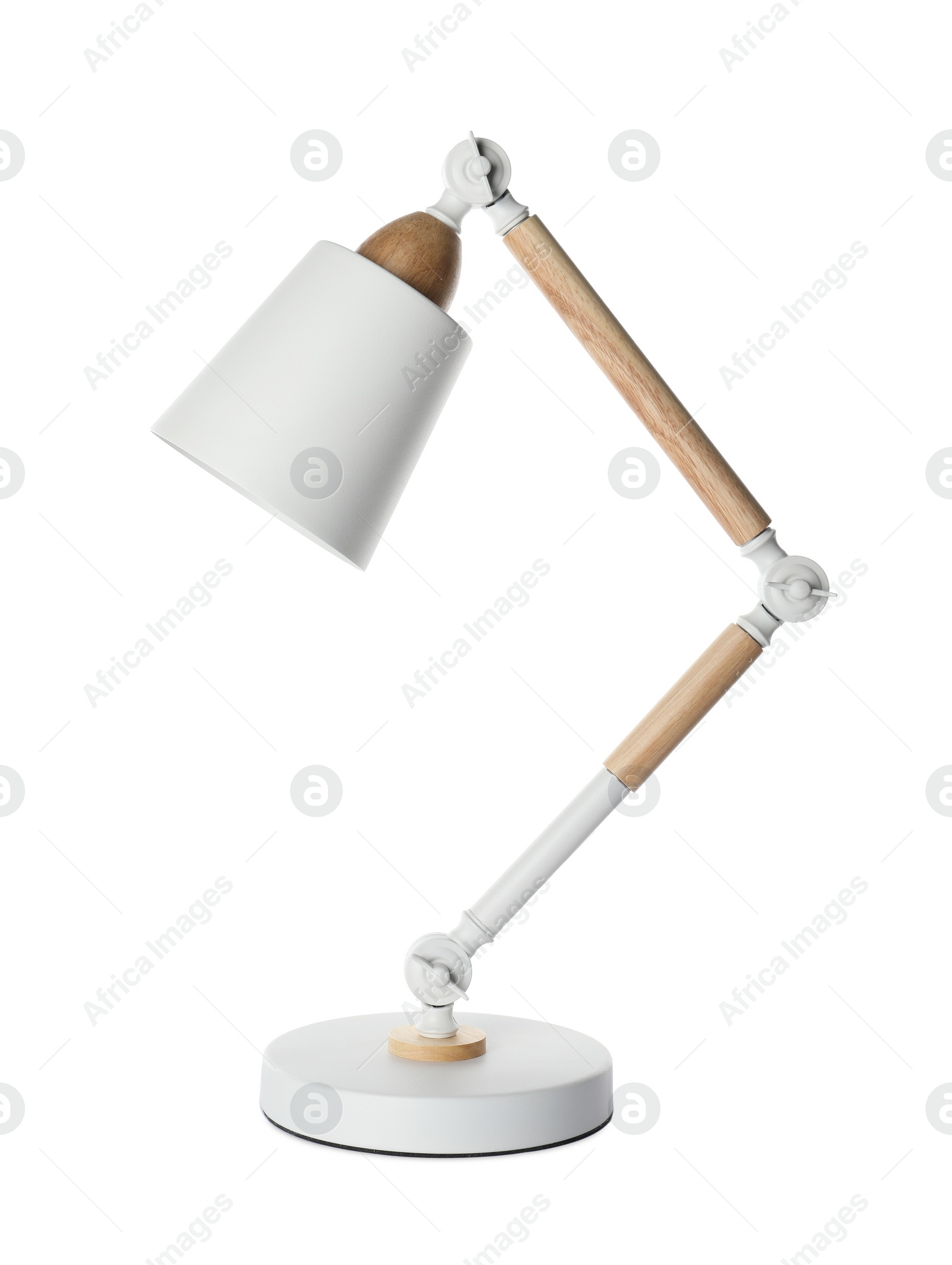 Photo of Stylish modern table lamp isolated on white