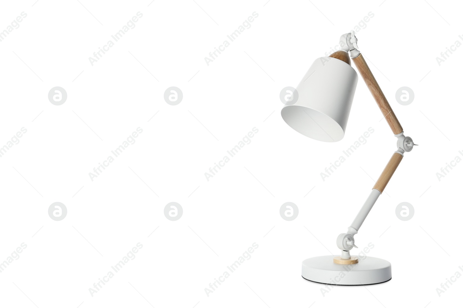 Photo of Stylish modern table lamp isolated on white