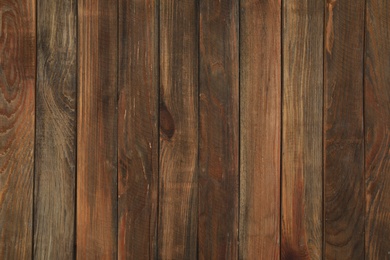 Texture of wooden surface as background, top view