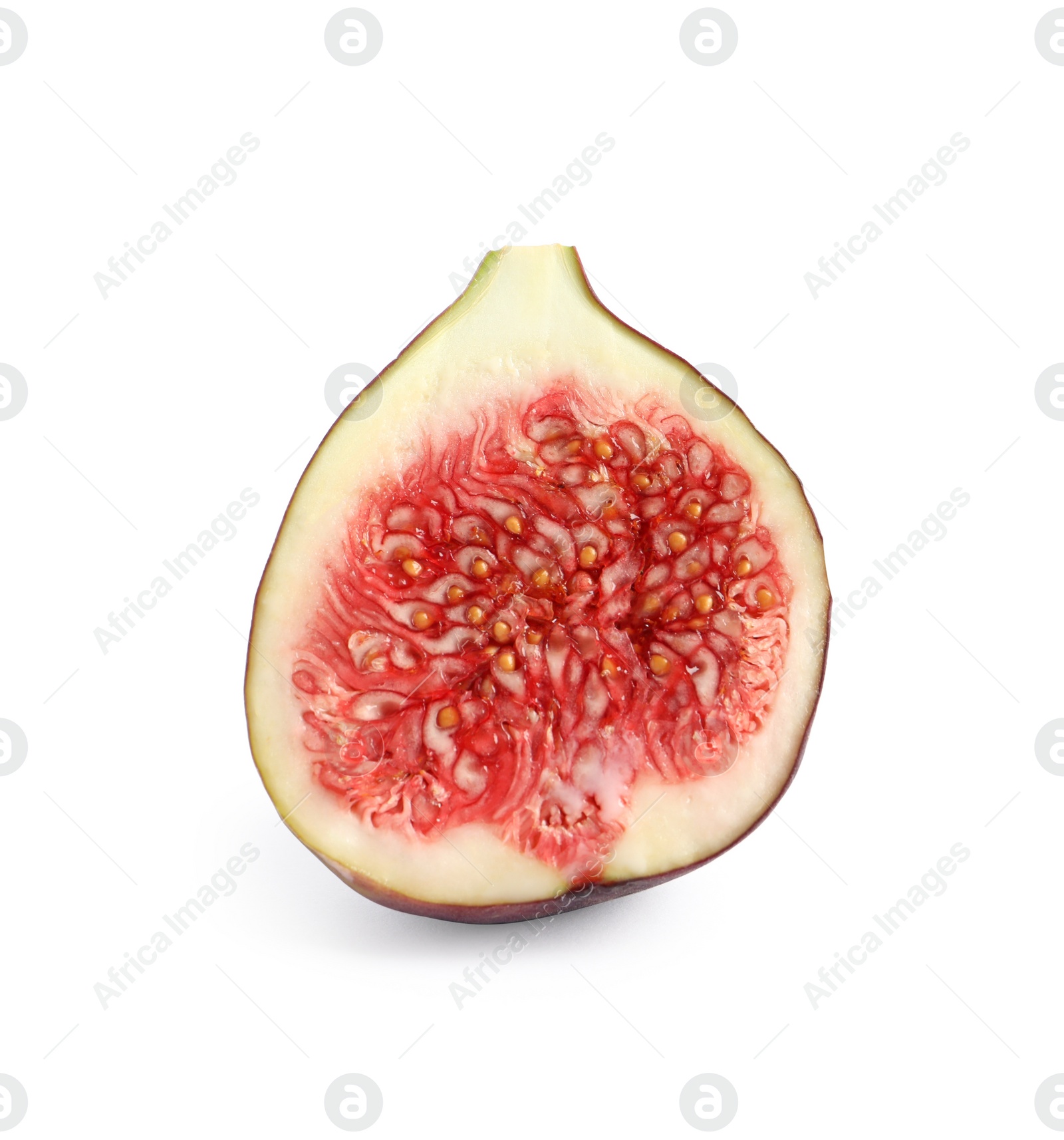 Photo of Half of fresh fig isolated on white