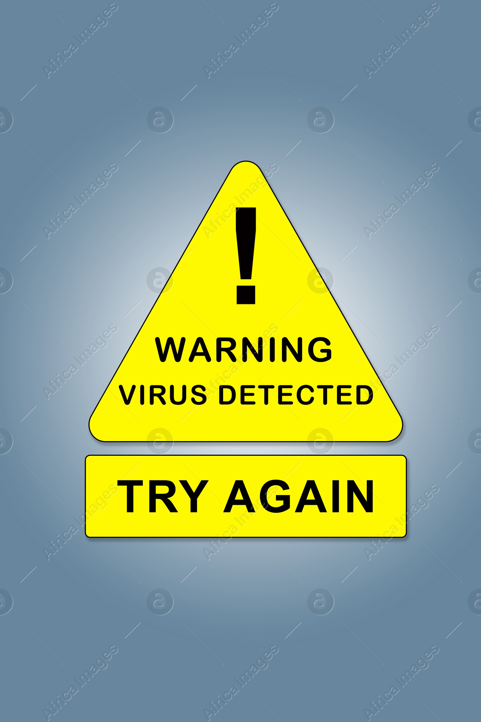 Illustration of Warning about virus attack to protect information. Illustration