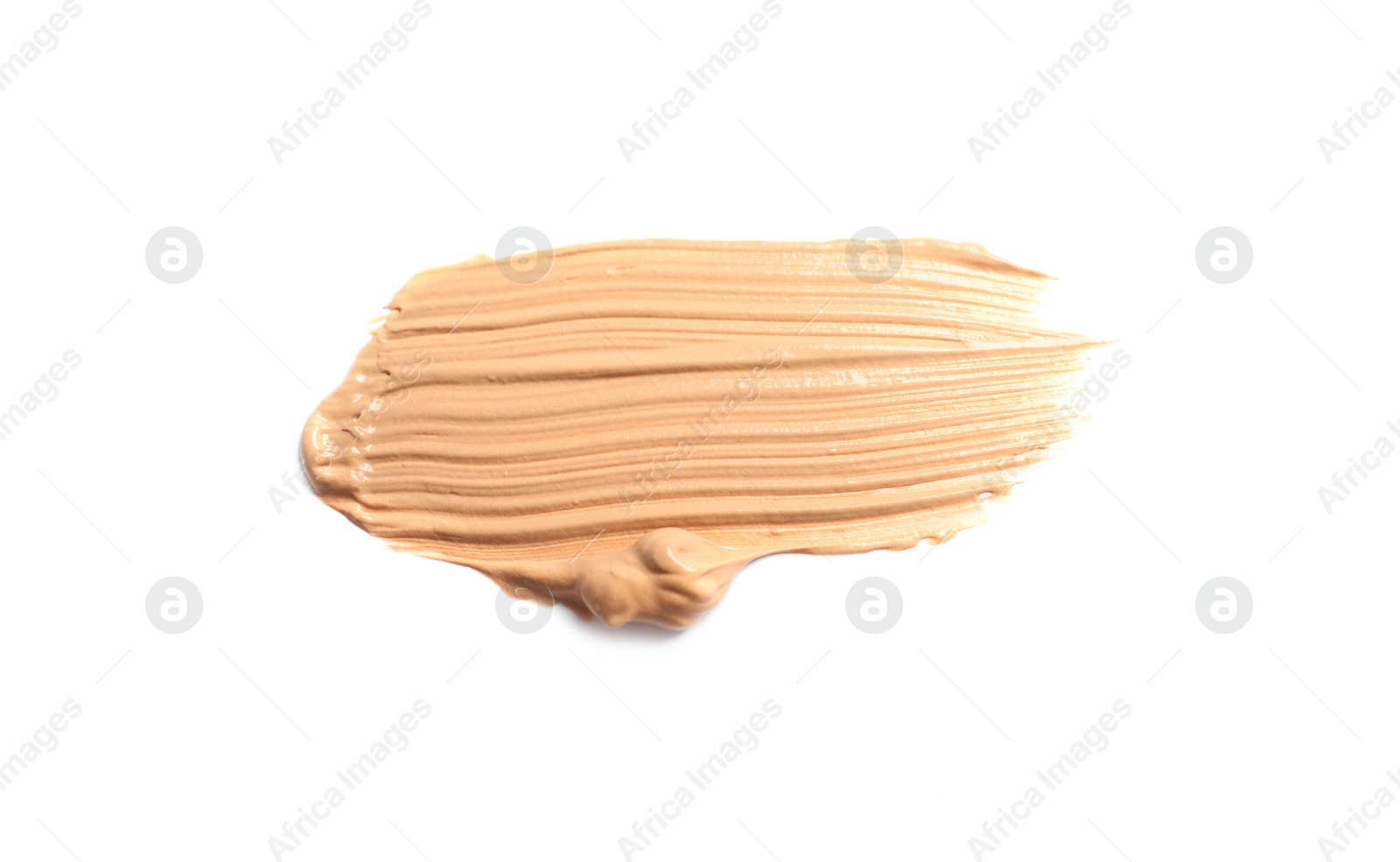 Photo of Smear of skin foundation isolated on white, top view