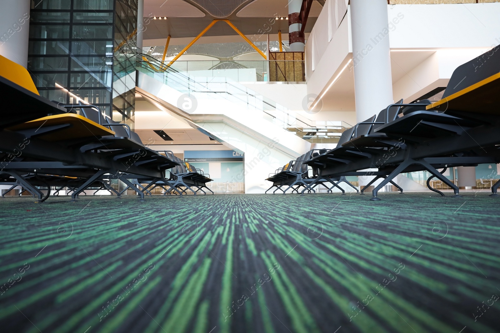 Photo of ISTANBUL, TURKEY - AUGUST 13, 2019: Waiting area in new airport terminal