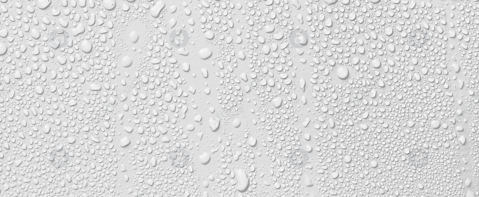 Image of White surface with water drops as background, banner design