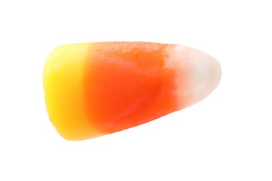 Photo of Delicious bright candy on white background. Halloween sweets