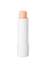 Photo of One lip balm isolated on white. Cosmetic product