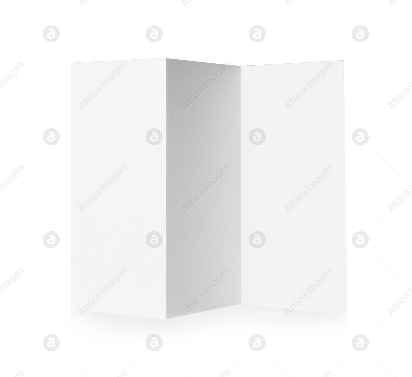 Photo of Blank brochure on white background. Mock up for design