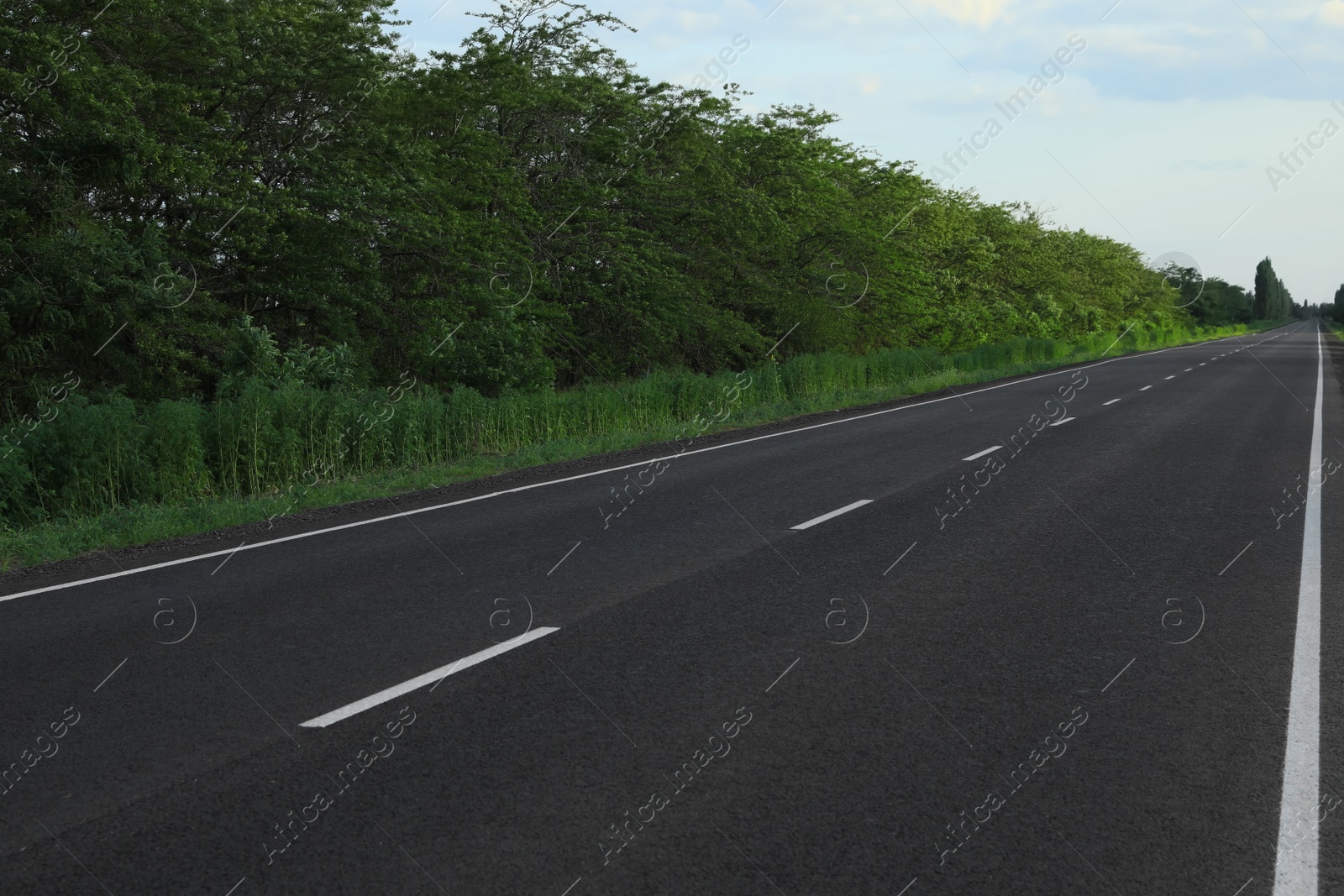 Photo of View of modern asphalt road in countryside