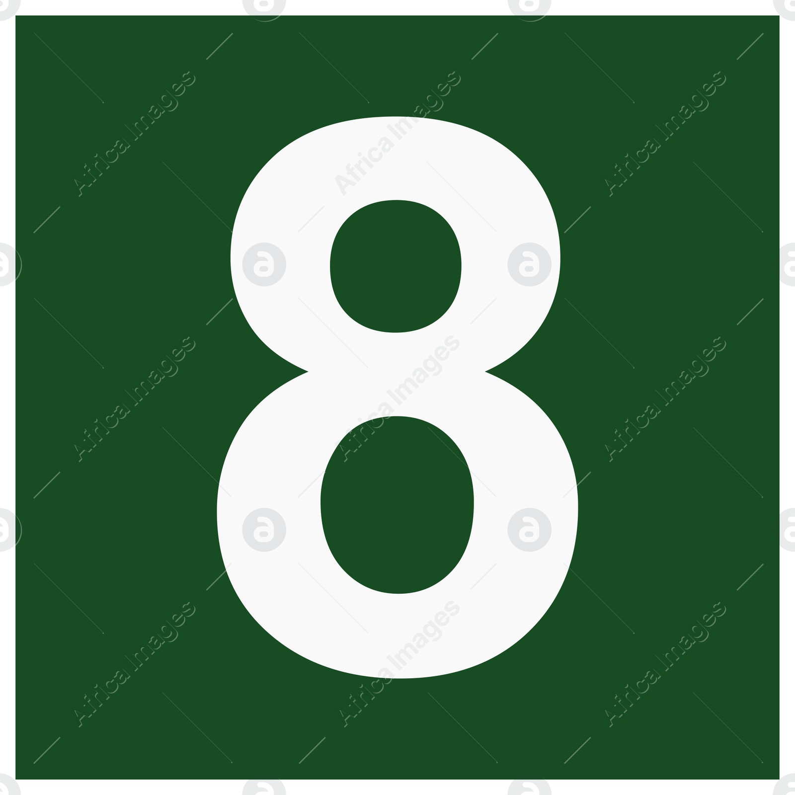 Image of International Maritime Organization (IMO) sign, illustration. Number "8"