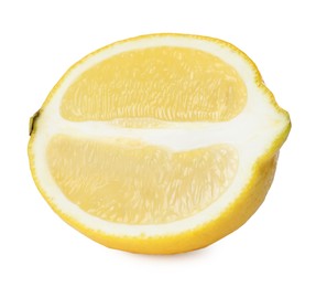 Half of fresh lemon isolated on white