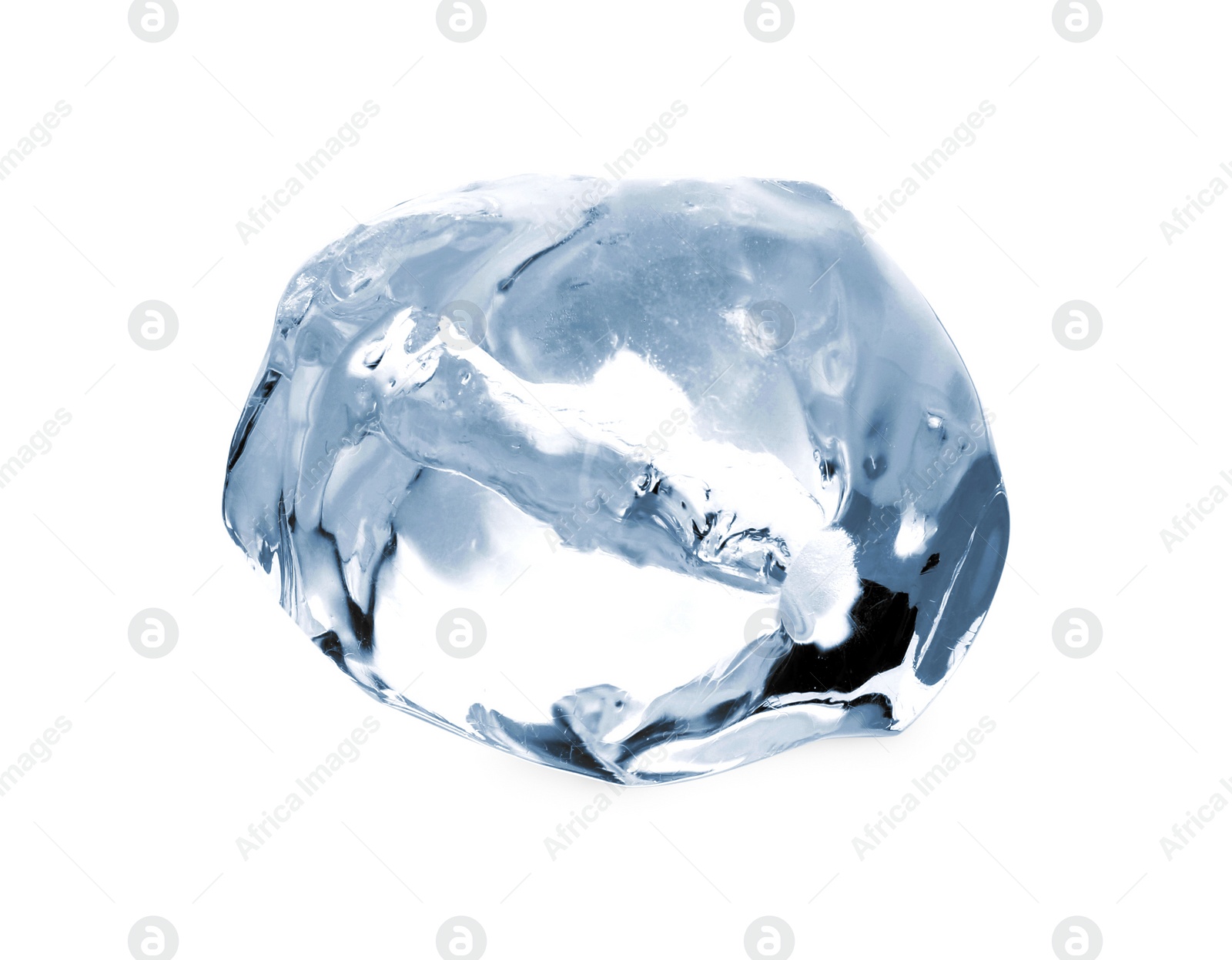 Photo of One piece of clear ice isolated on white