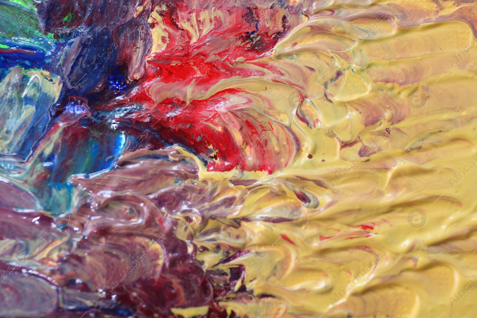 Photo of Abstract colorful artwork as background, closeup view