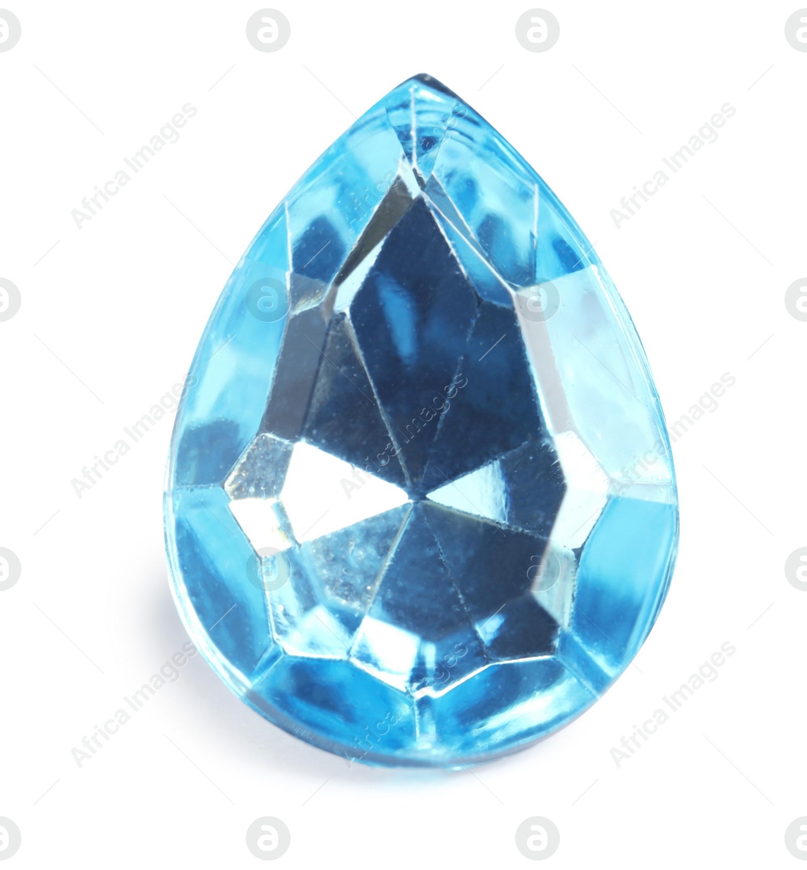 Photo of Beautiful gemstone for jewelry on white background