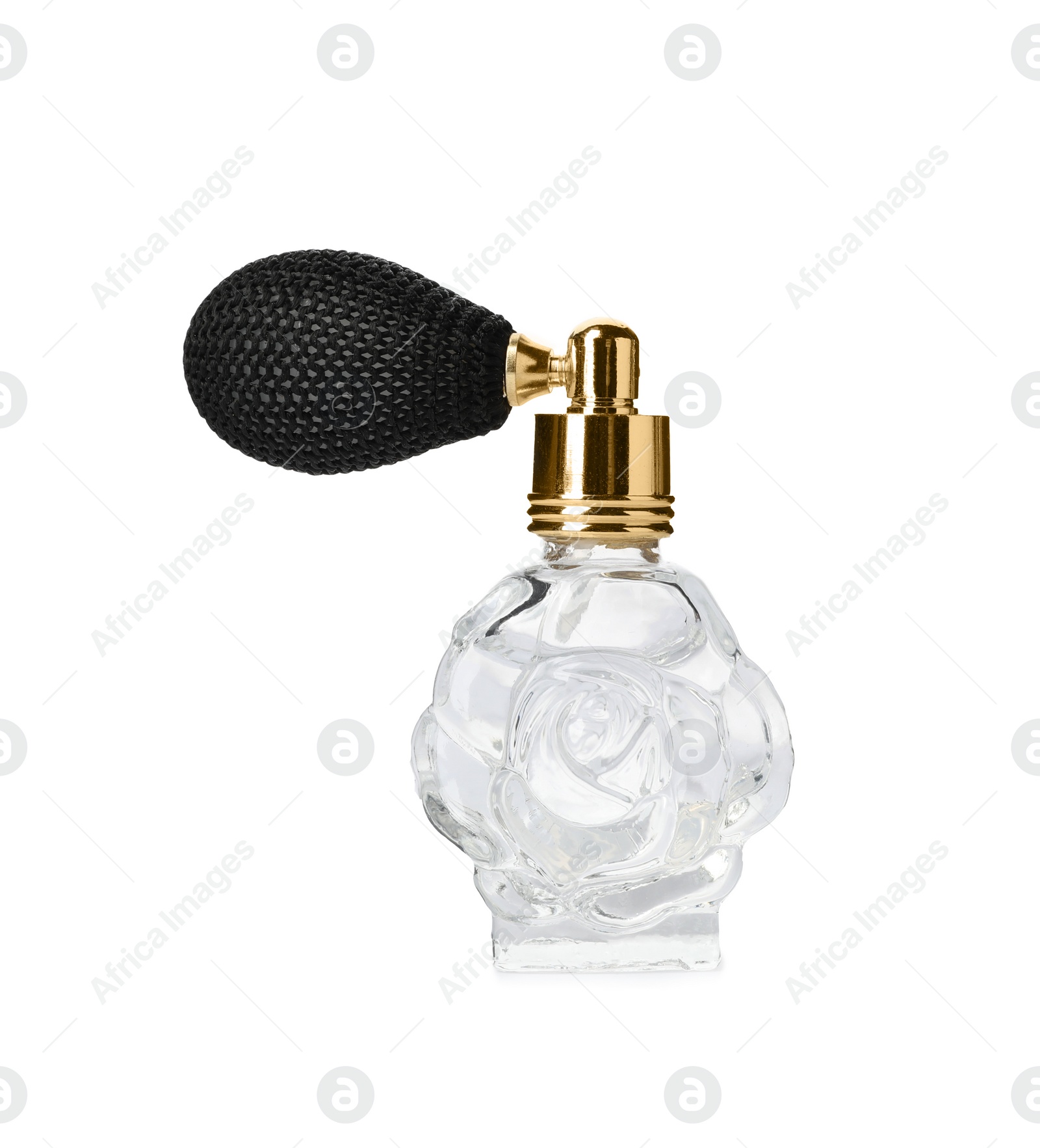 Photo of Vintage bottle of perfume isolated on white