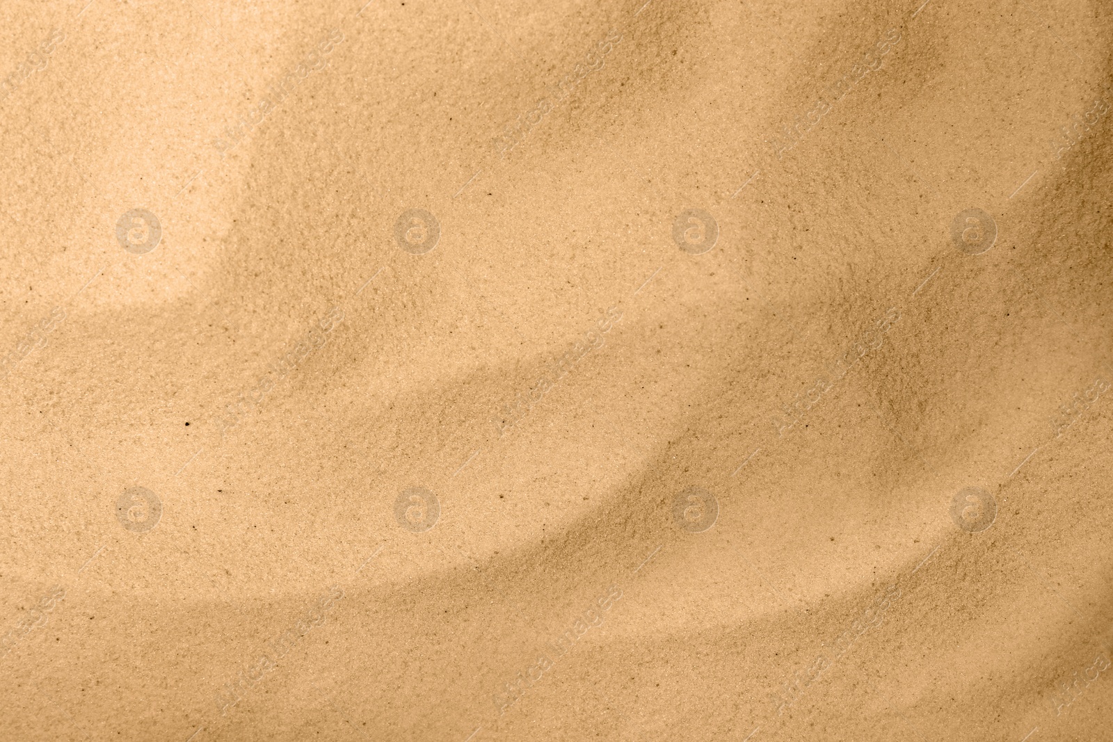 Photo of Dry beach sand as background, top view