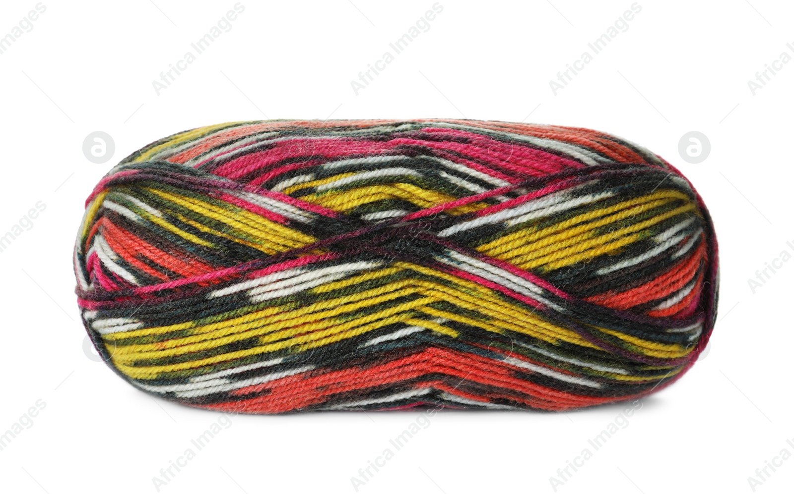 Photo of Soft colorful woolen yarn isolated on white