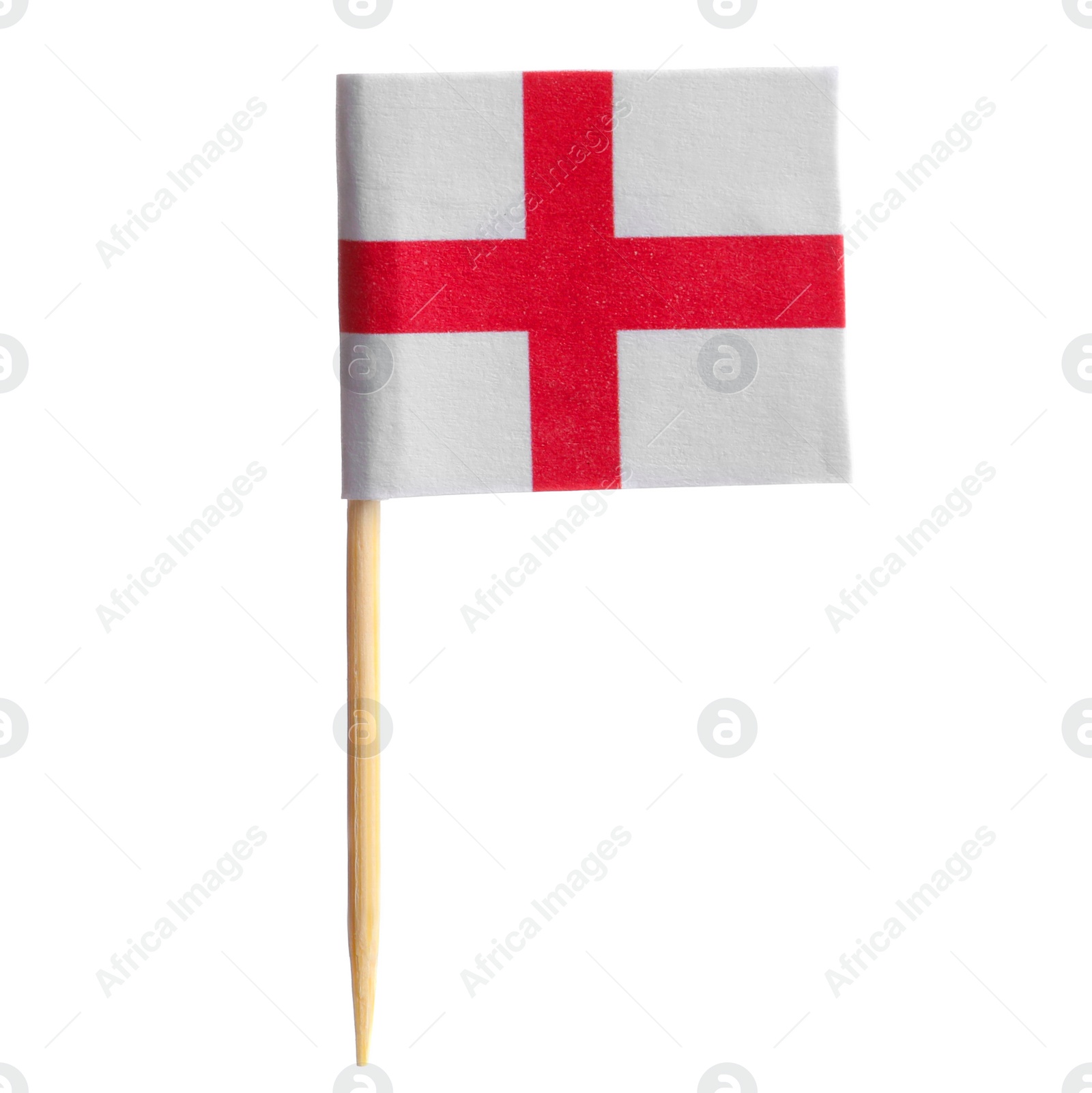 Photo of Small paper flag of England isolated on white