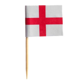 Small paper flag of England isolated on white