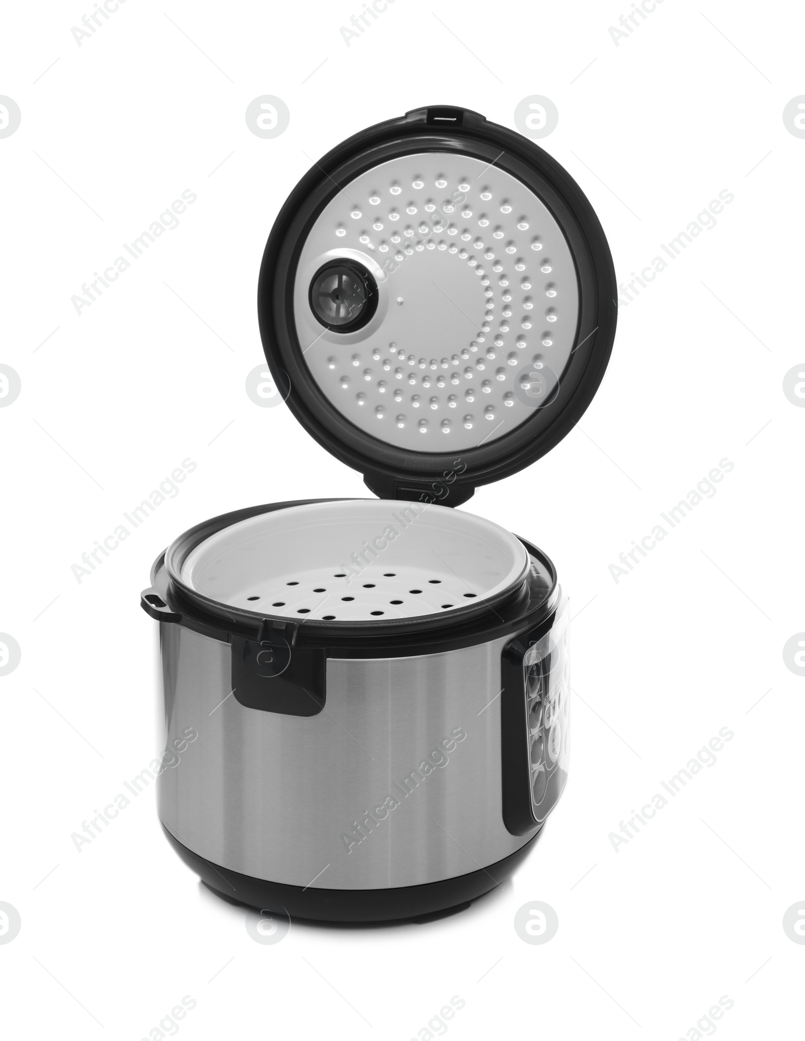 Photo of Modern electric multi cooker on white background