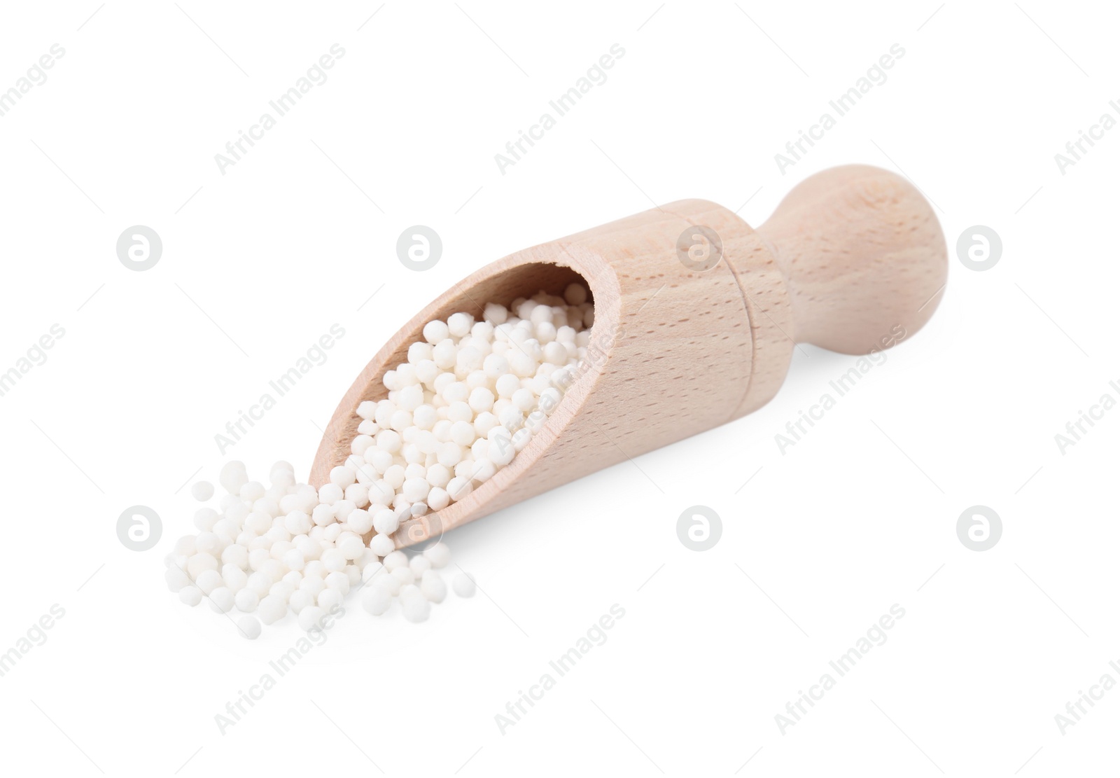 Photo of Scoop with tapioca pearls isolated on white
