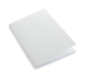 Blank paper brochure isolated on white. Mockup for design