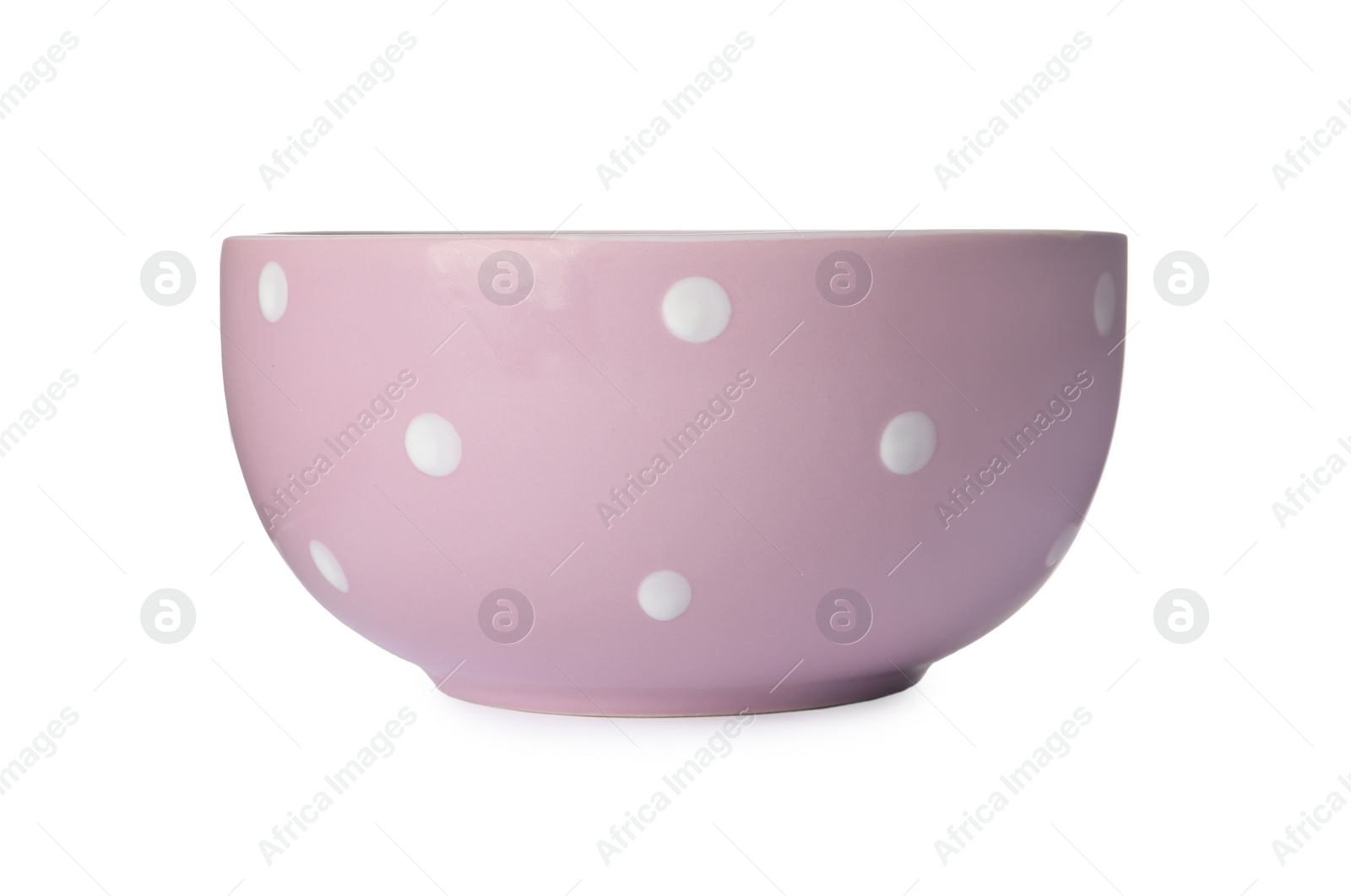 Photo of One beautiful ceramic bowl isolated on white