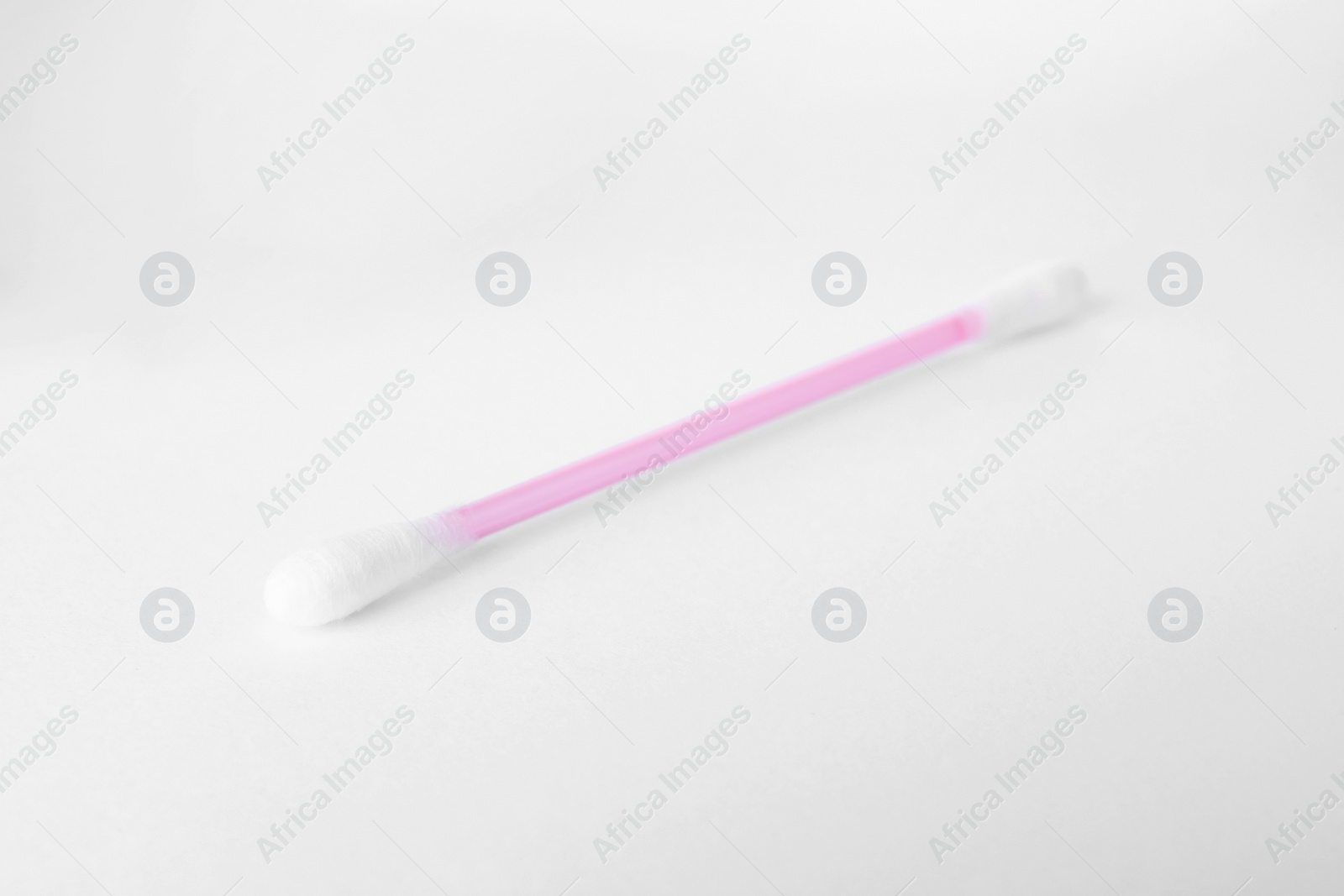 Photo of One clean cotton bud isolated on white