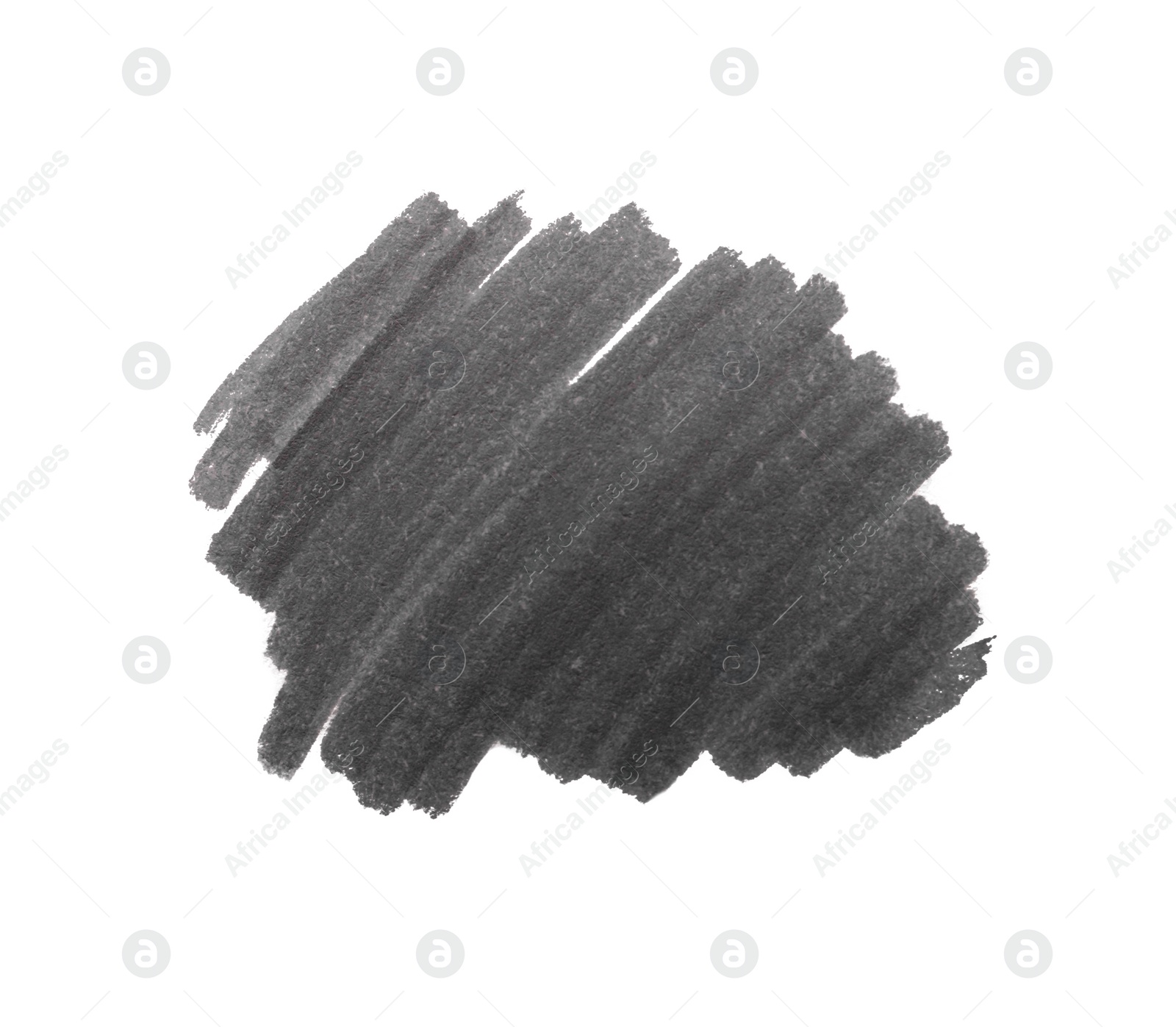 Photo of Stroke drawn with gray marker isolated on white, top view