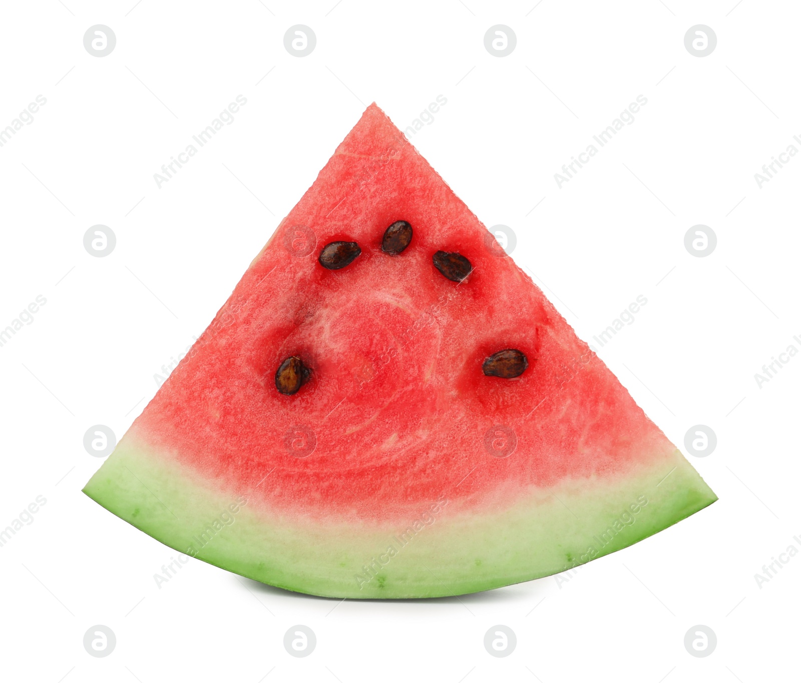 Photo of Slice of delicious ripe watermelon isolated on white