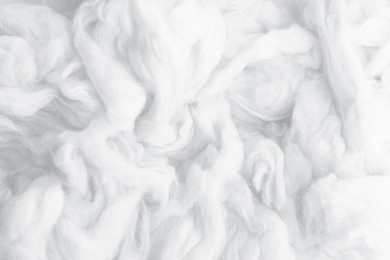 Image of Soft white wool texture as background, closeup