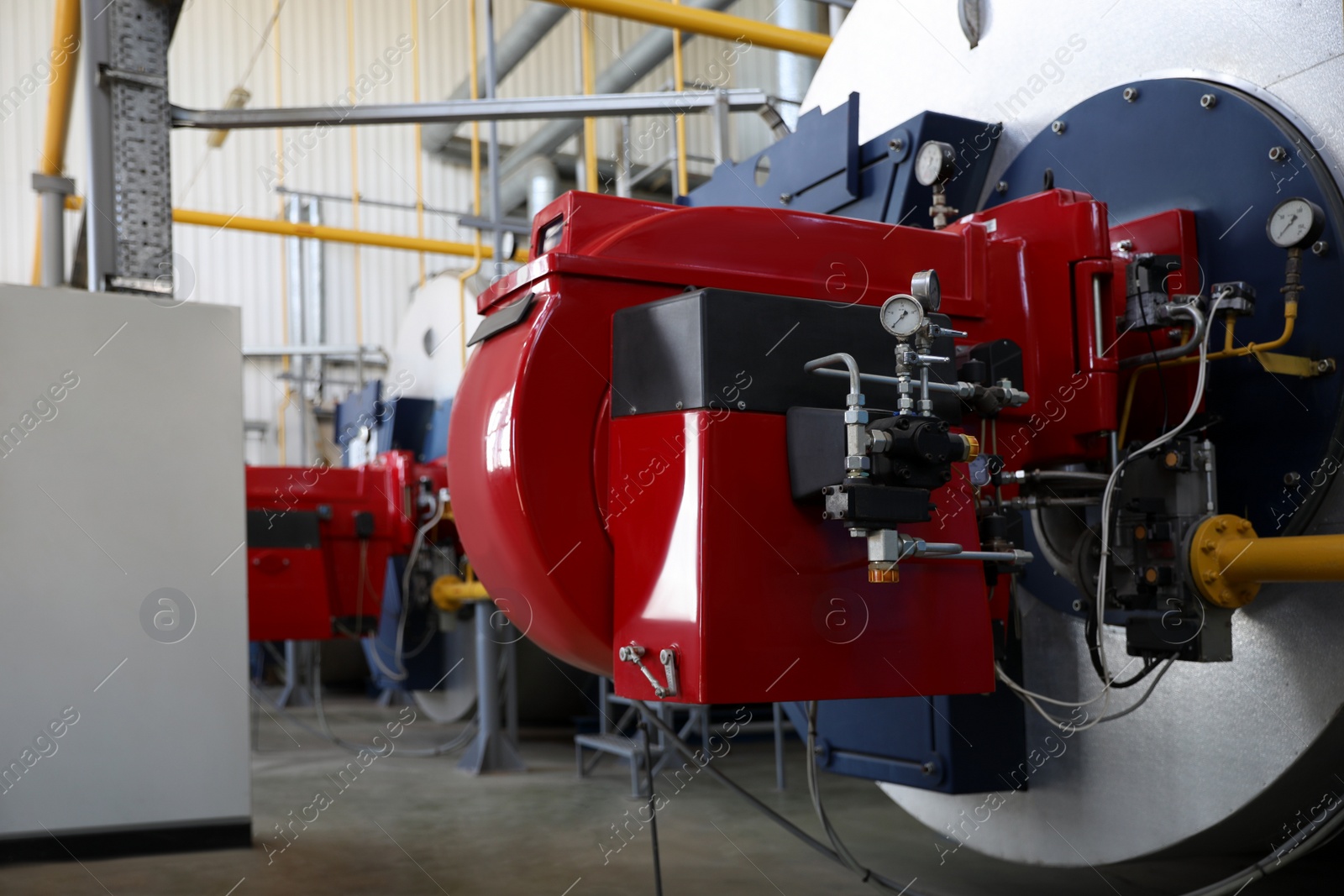 Photo of Modern granary with different equipment, inside view