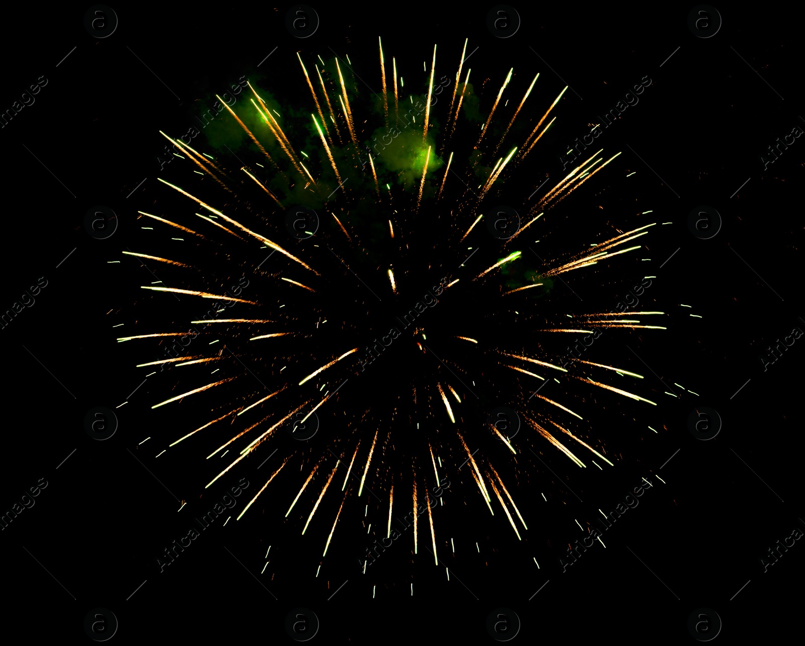 Image of Beautiful bright fireworks lighting up night sky