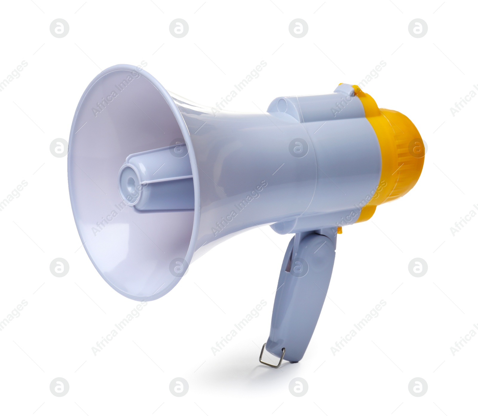 Photo of Electronic megaphone on white background