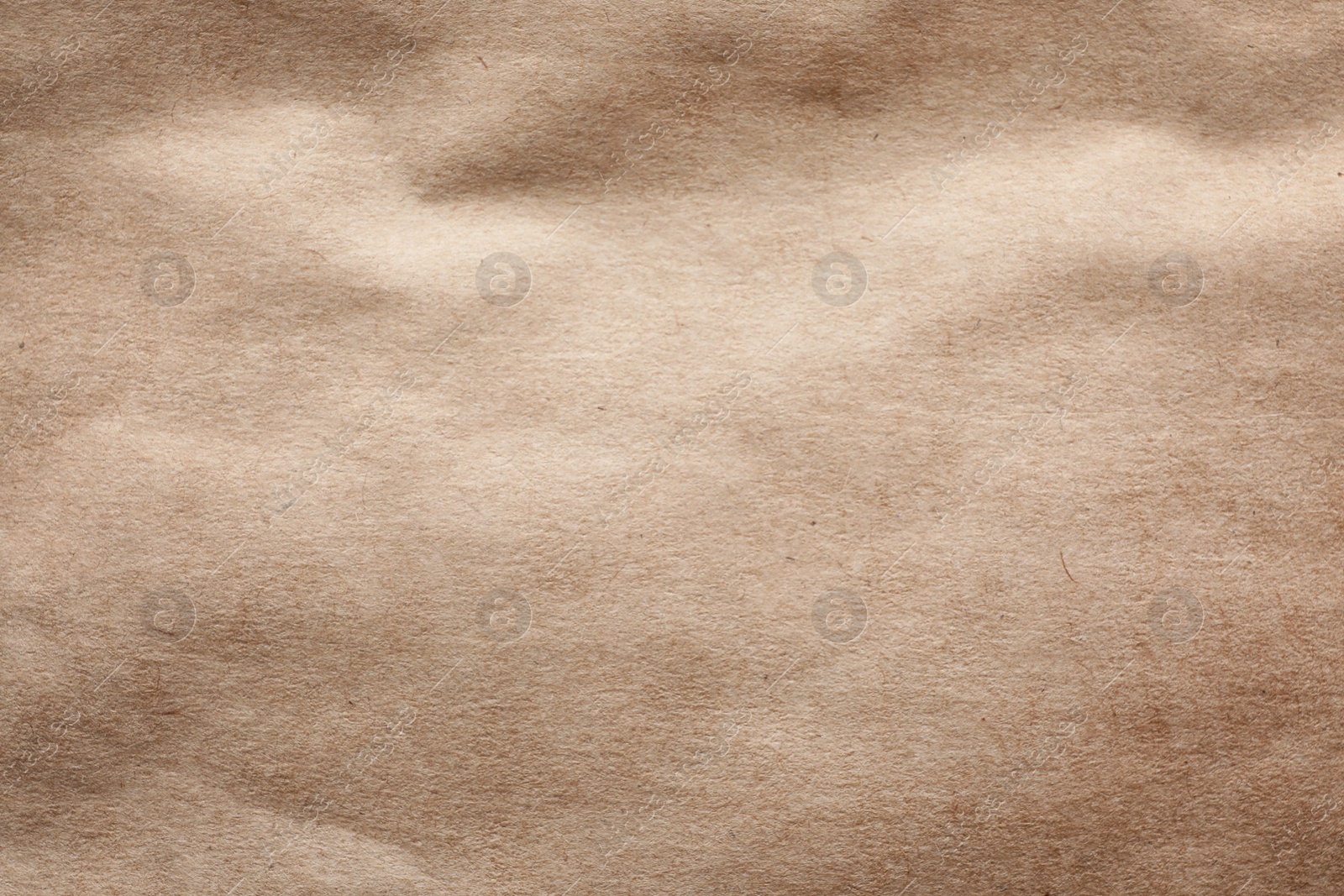 Photo of Brown paper bag texture as background, top view