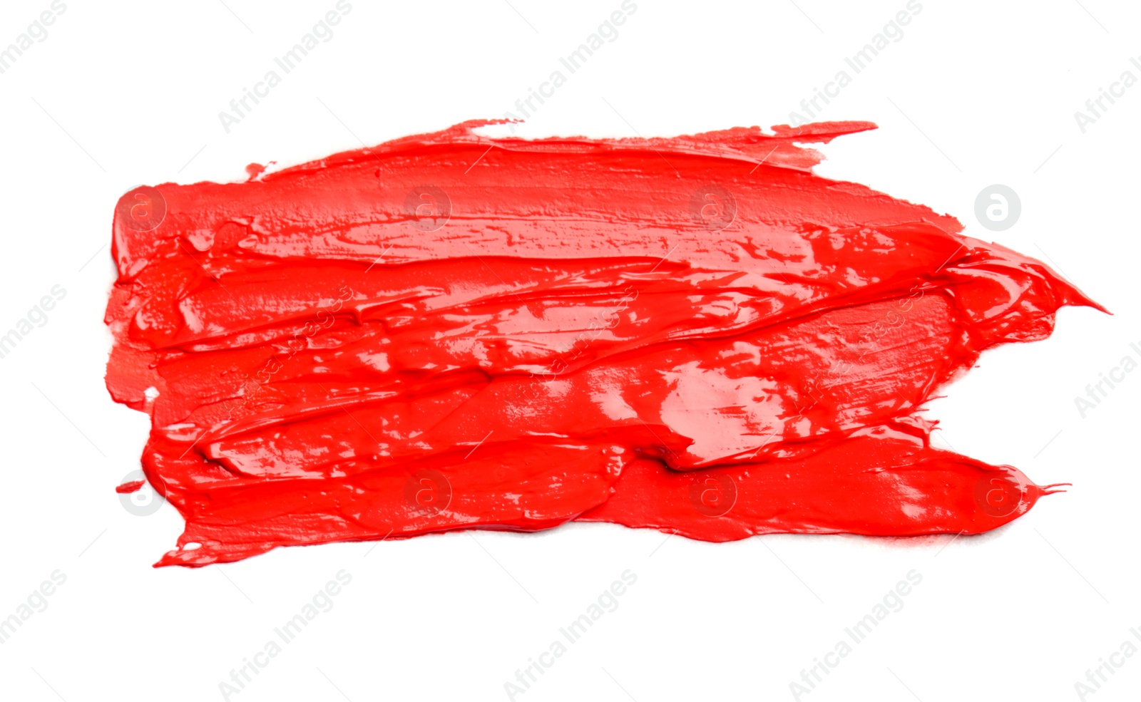 Photo of Paint stroke drawn with brush on white background