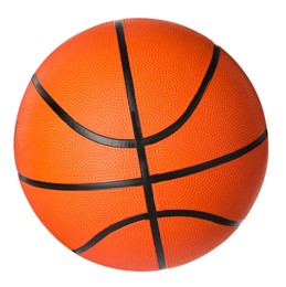 One basketball ball isolated on white. Sport equipment