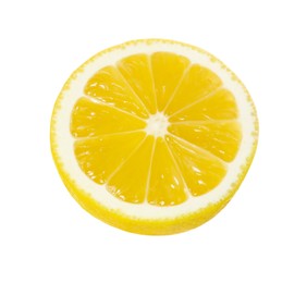 Fresh ripe lemon half isolated on white