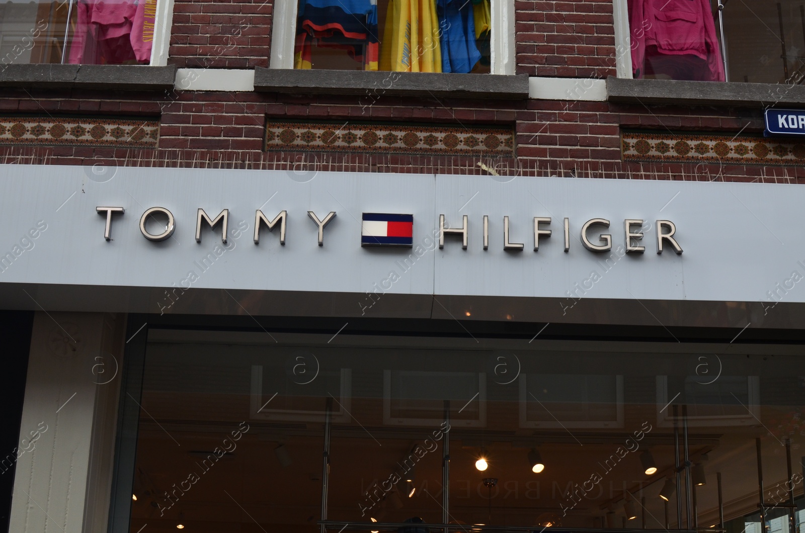 Photo of Utrecht, Netherlands July 02, 2022: Facade of Tommy Hilfiger fashion store outdoors