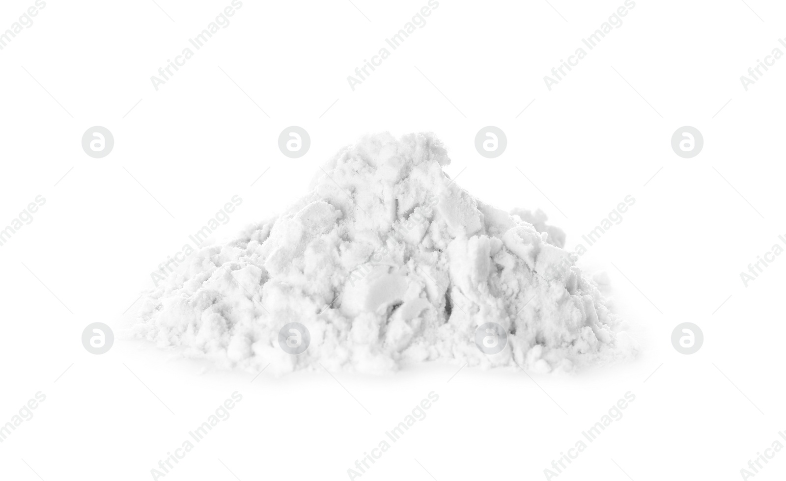 Photo of Heap of natural starch isolated on white