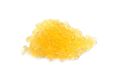 Photo of Pile of fresh pike caviar isolated on white