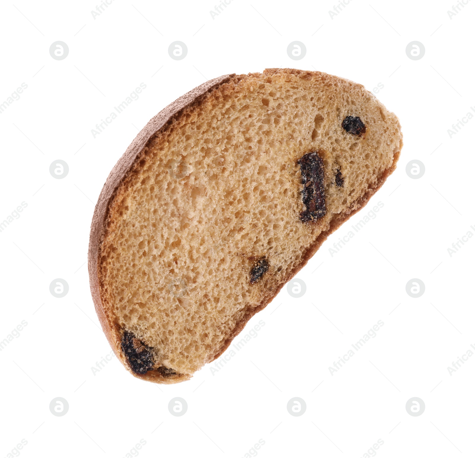 Photo of Sweet hard chuck cracker with raisins on white background