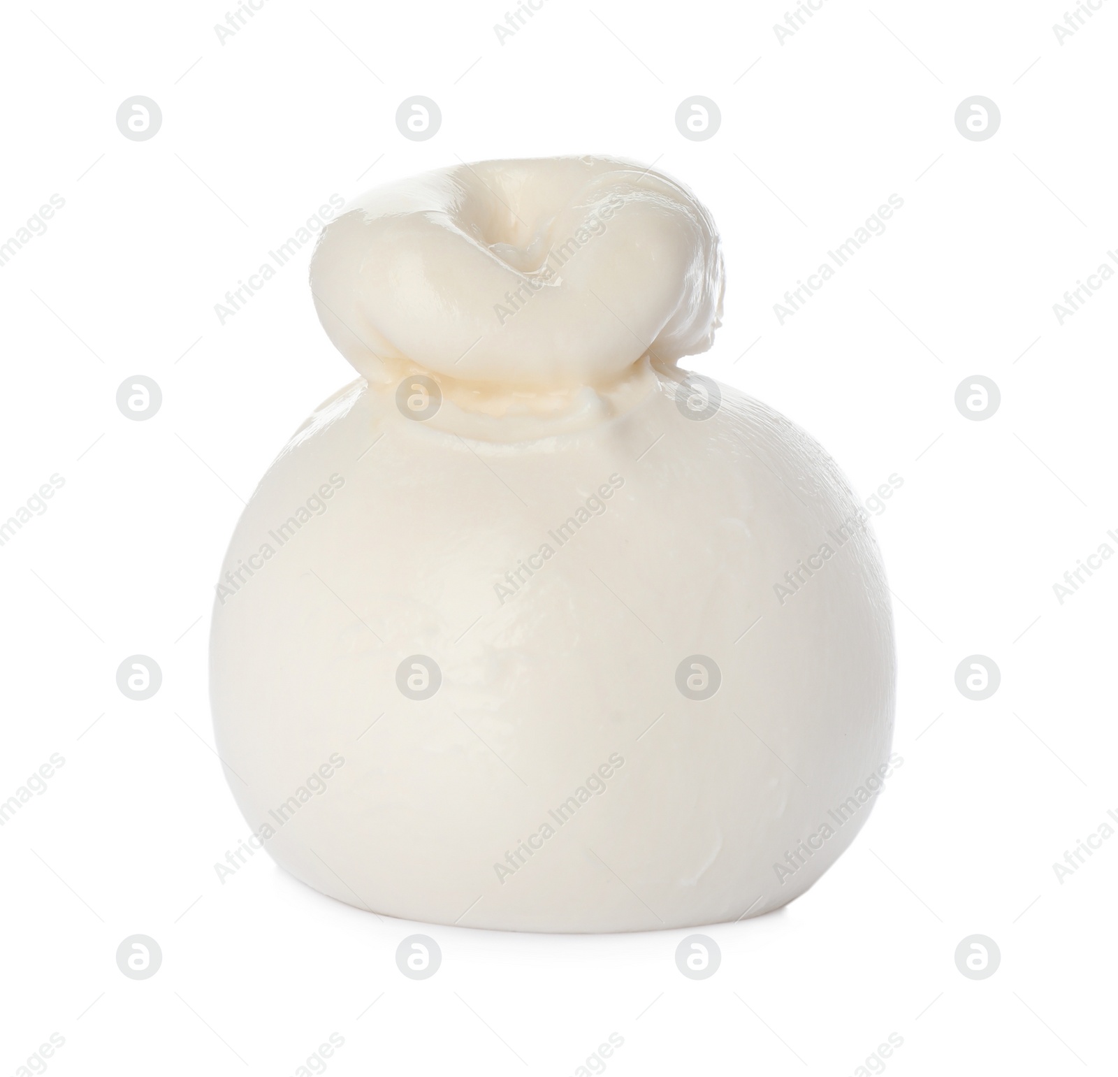 Photo of Fresh delicious burrata cheese isolated on white