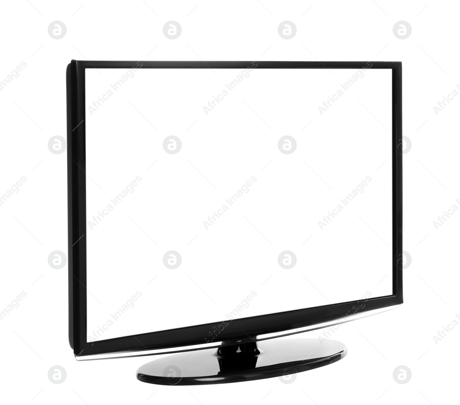 Image of Modern plasma TV on white background. Space for design